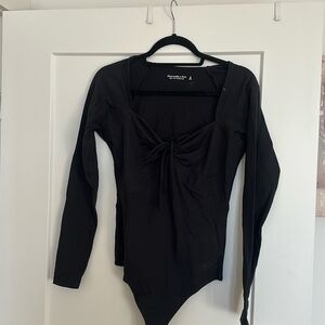 Black Abercrombie and Fitch body suit